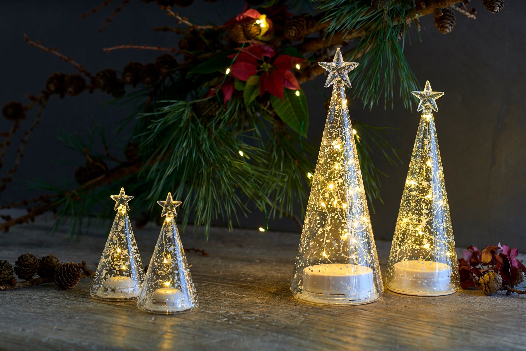 Sirius Romantic LED glas træ, romantic/clear - 26 cm. - Bahne